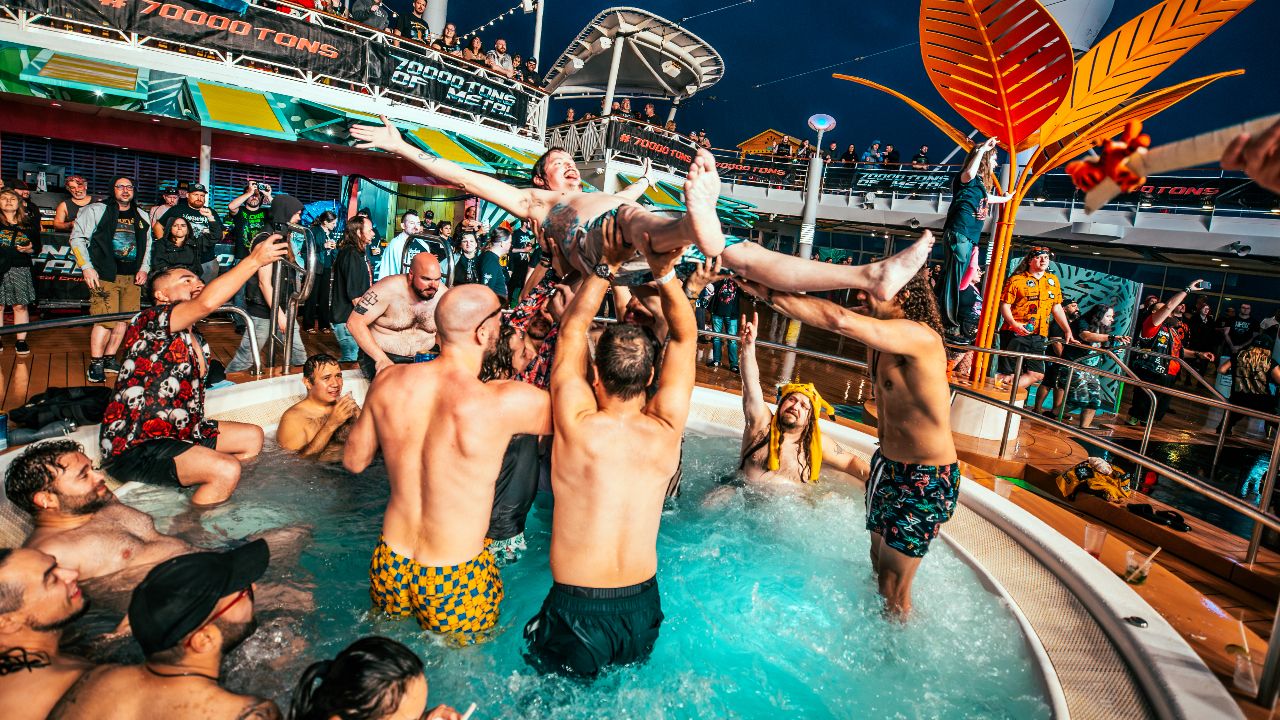 "Gandalf is rocking out to dwarven metal while the guitarist from Anthrax commandeers soft serve ice cream." Mosh pits in hot tubs and stage dives over the sea: what it's like on the world's biggest heavy metal cruise