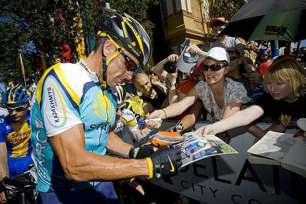 Armstrong was having fun in Australia.
