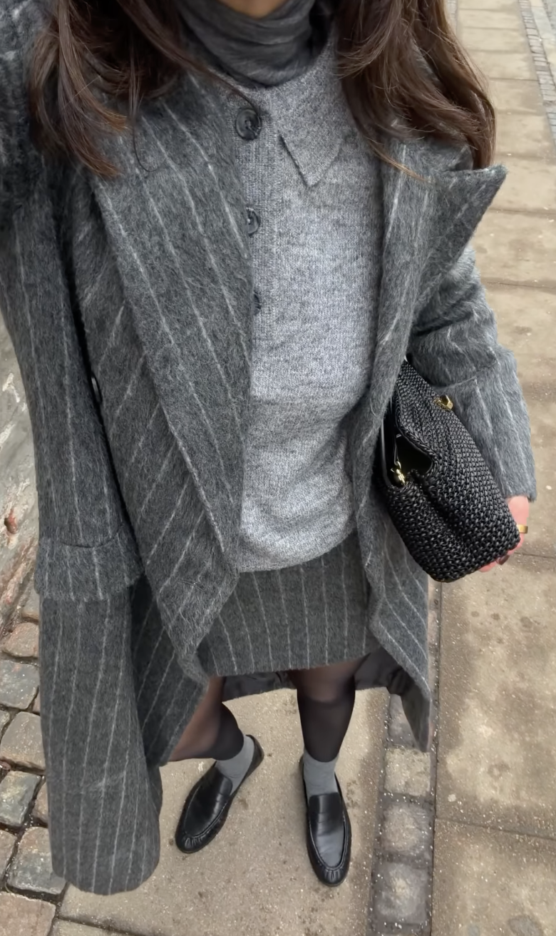 Francesa wears M&amp;S shoes at Copenhagen fashion week.