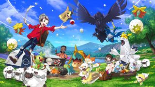 best RPGs: A group of Pokémon trainers at a picnic with their Pokémon