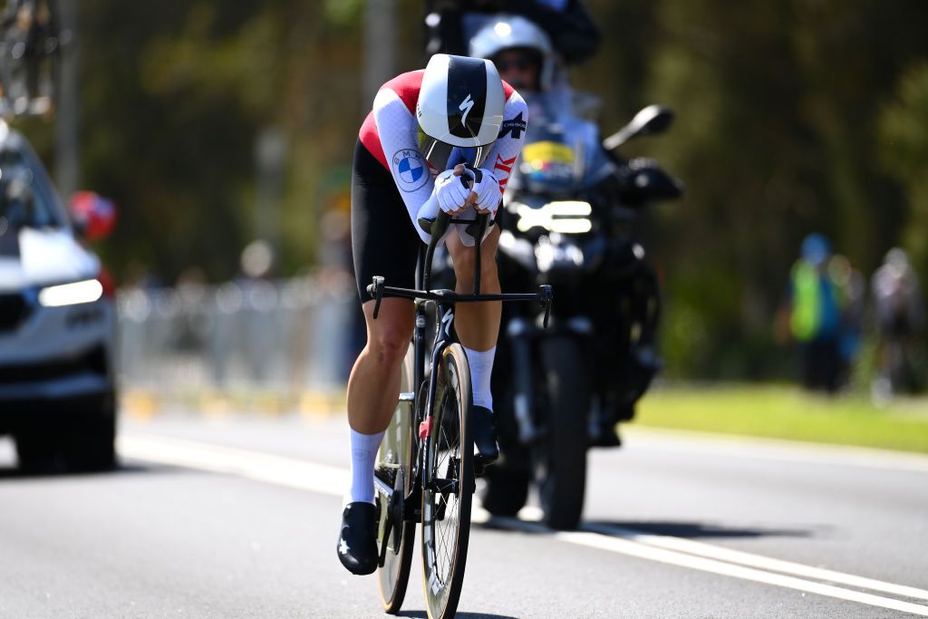 WOLLONGONG AUSTRALIA SEPTEMBER 18 Marlen Reusser of Switzerland sprints during the 95th UCI Road World Championships 2022 Women Individual Time Trial a 342km individual time trial race from Wollongong to Wollongong Wollongong2022 on September 18 2022 in Wollongong Australia Photo by Tim de WaeleGetty Images