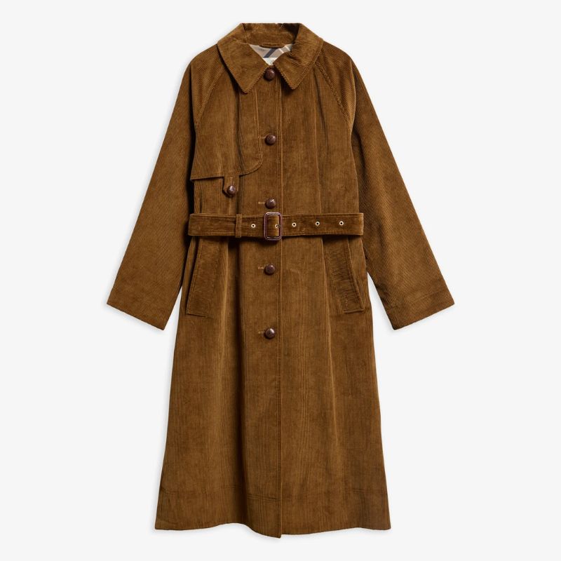 Barbour, corduroy trench coat