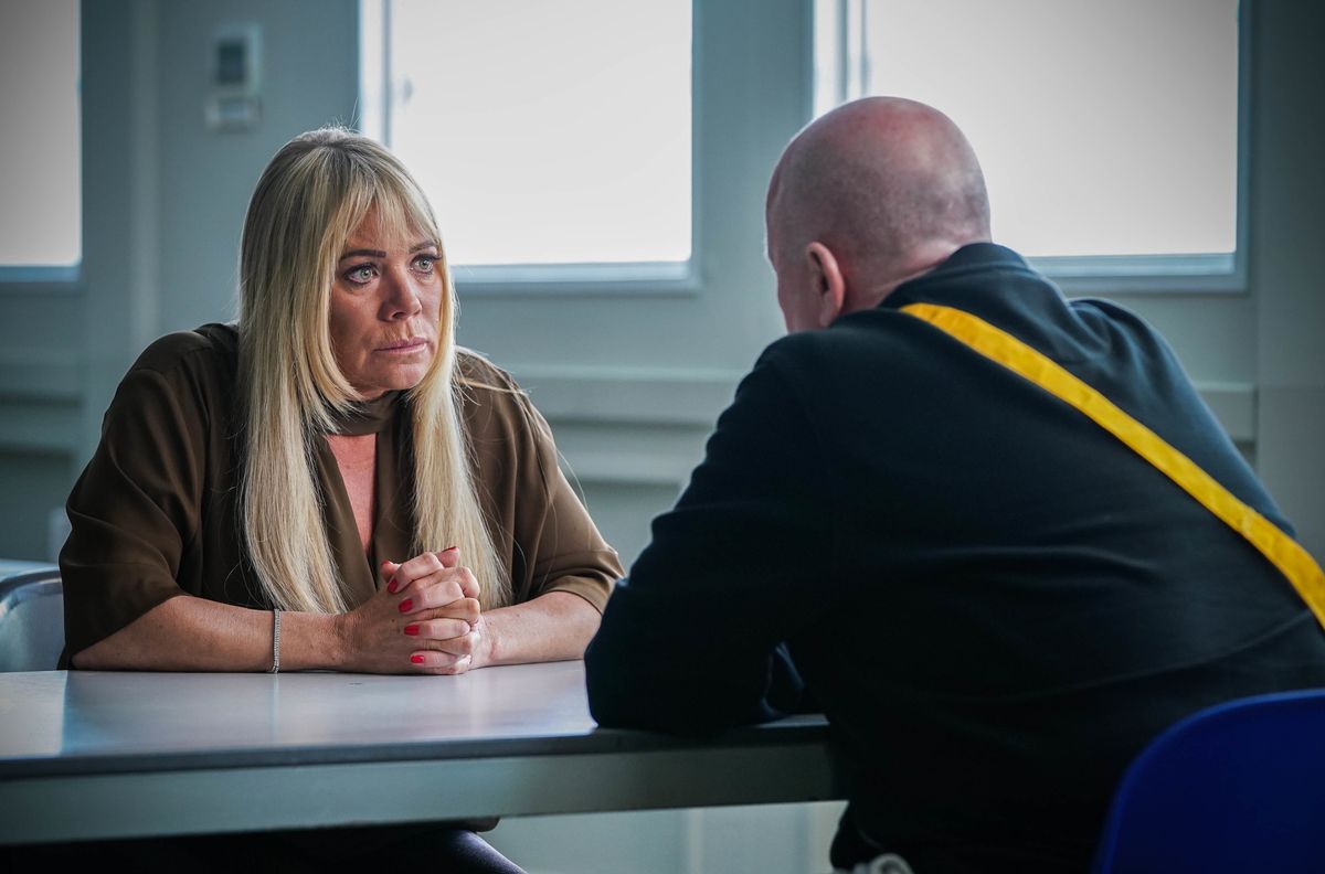 Sharon Watts visits Phil Mitchell in prison