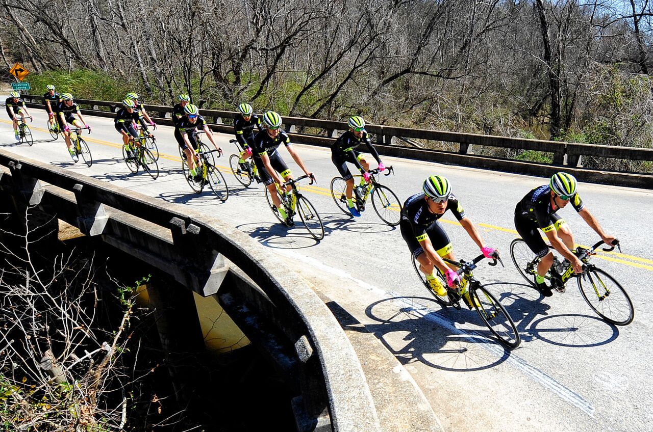 The Holowesko-Citadel team trains near Greenville, South Carolina