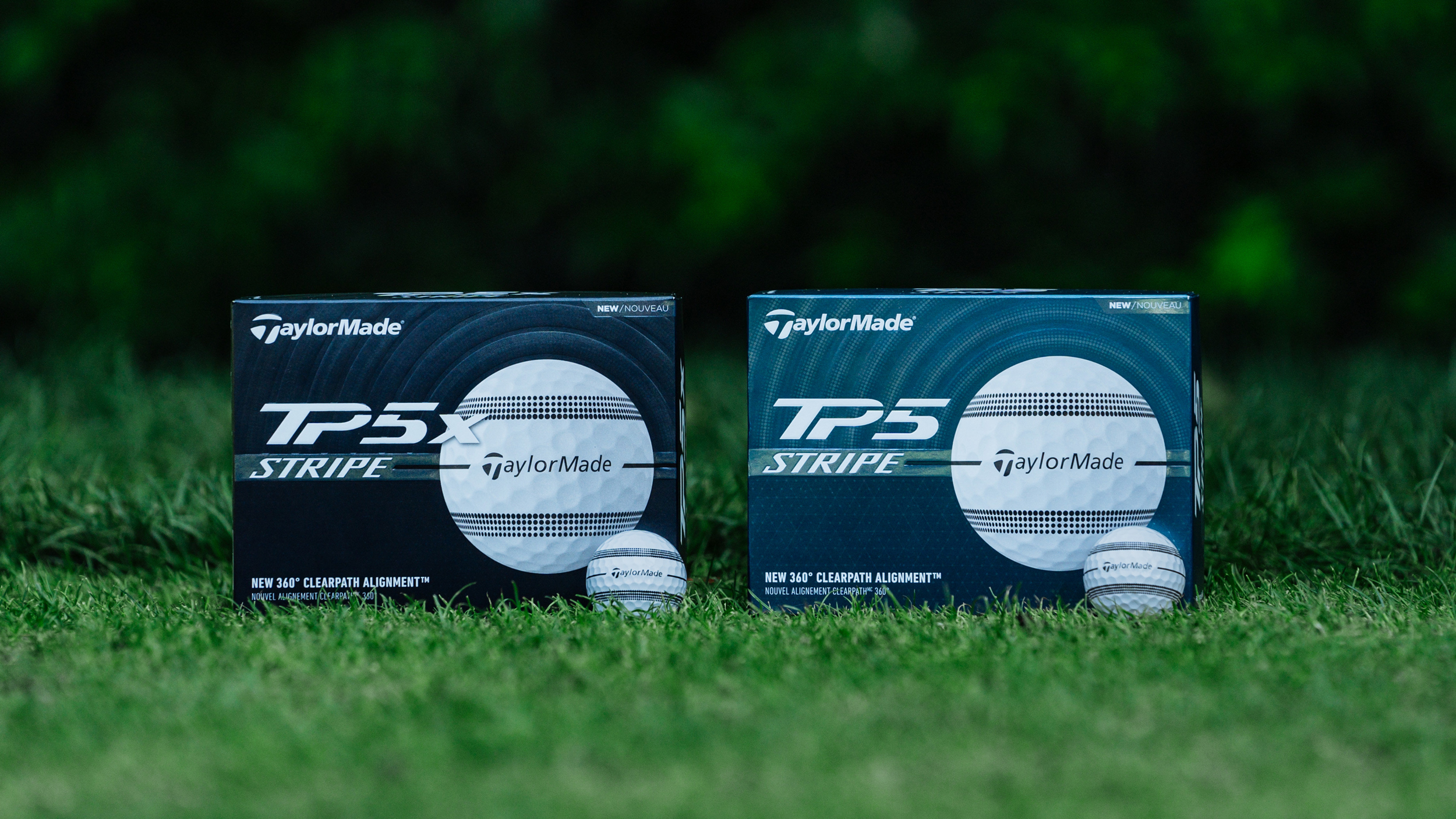 TaylorMade TP5 and TP5x Stripe balls