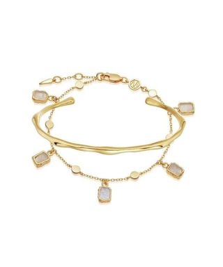 Gold Molten Rock Bracelet Set, £140, Missoma