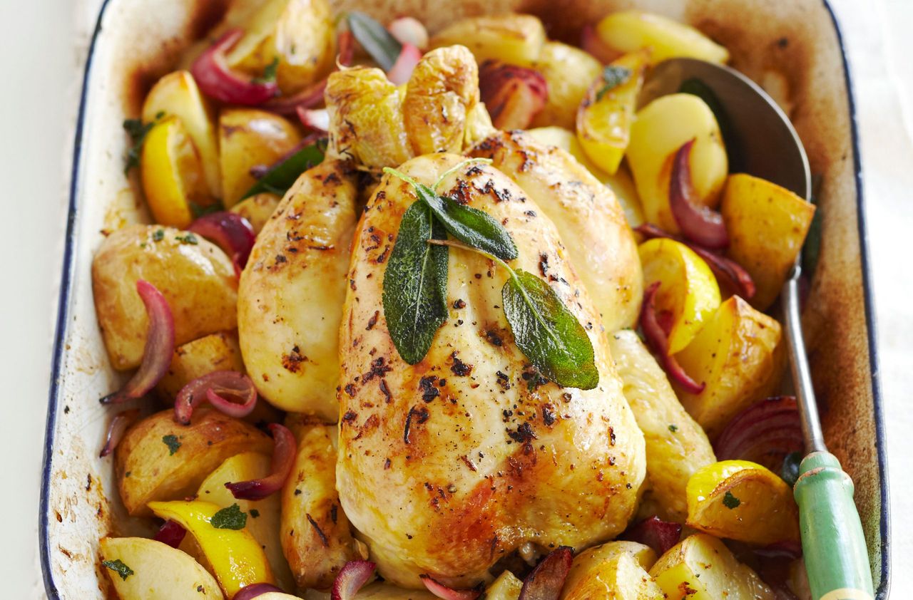 one pot sage and lemon roast chicken