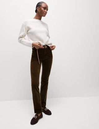 Cord Straight Leg Trousers