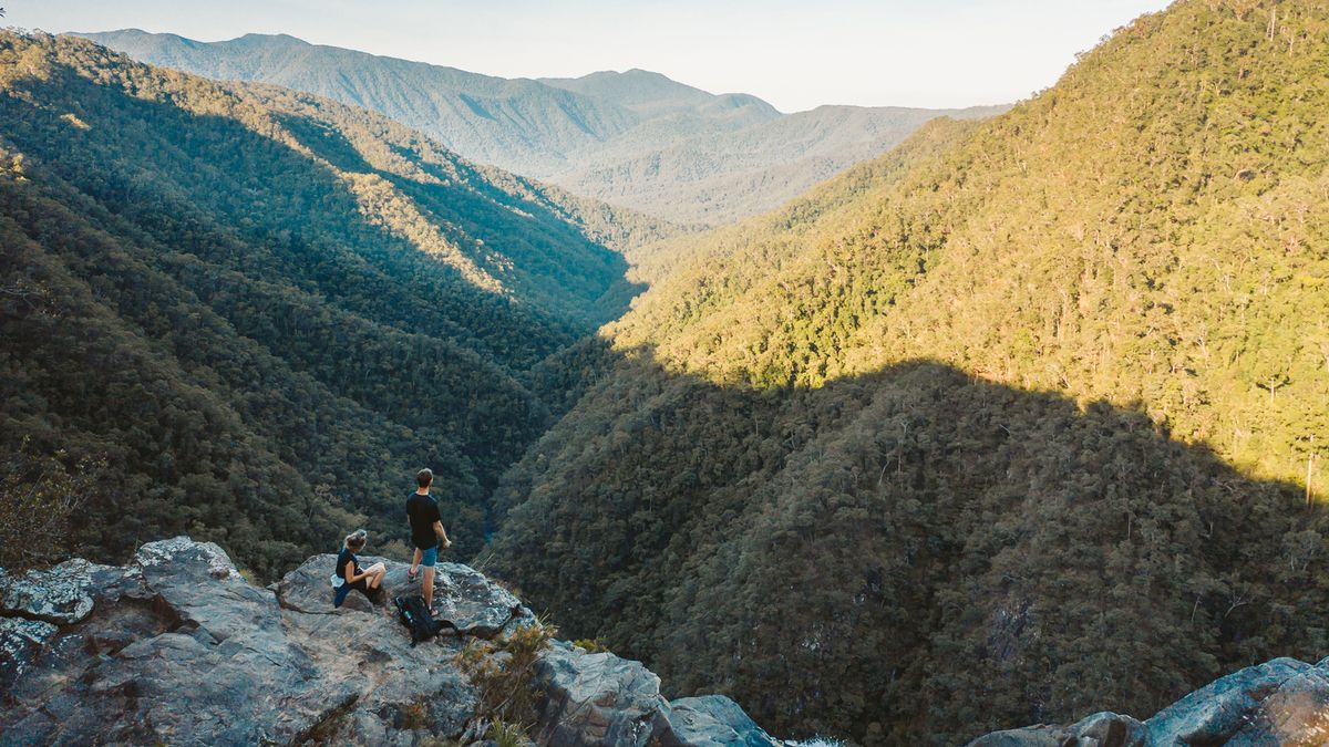 Couple in mountain range in Cairns Australia