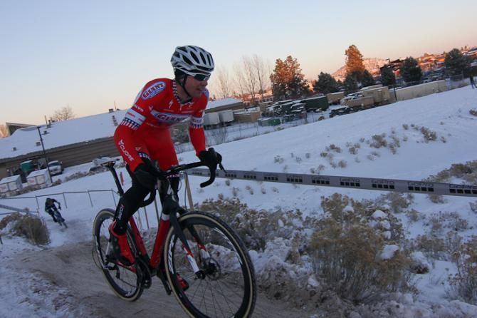 Yannick Eckmann started out fast on Saturday in Bend but dropped to sixth.