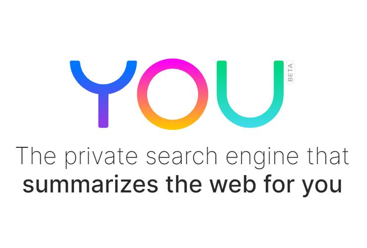 Screengrab of You.com&#039;s logo and slogan.