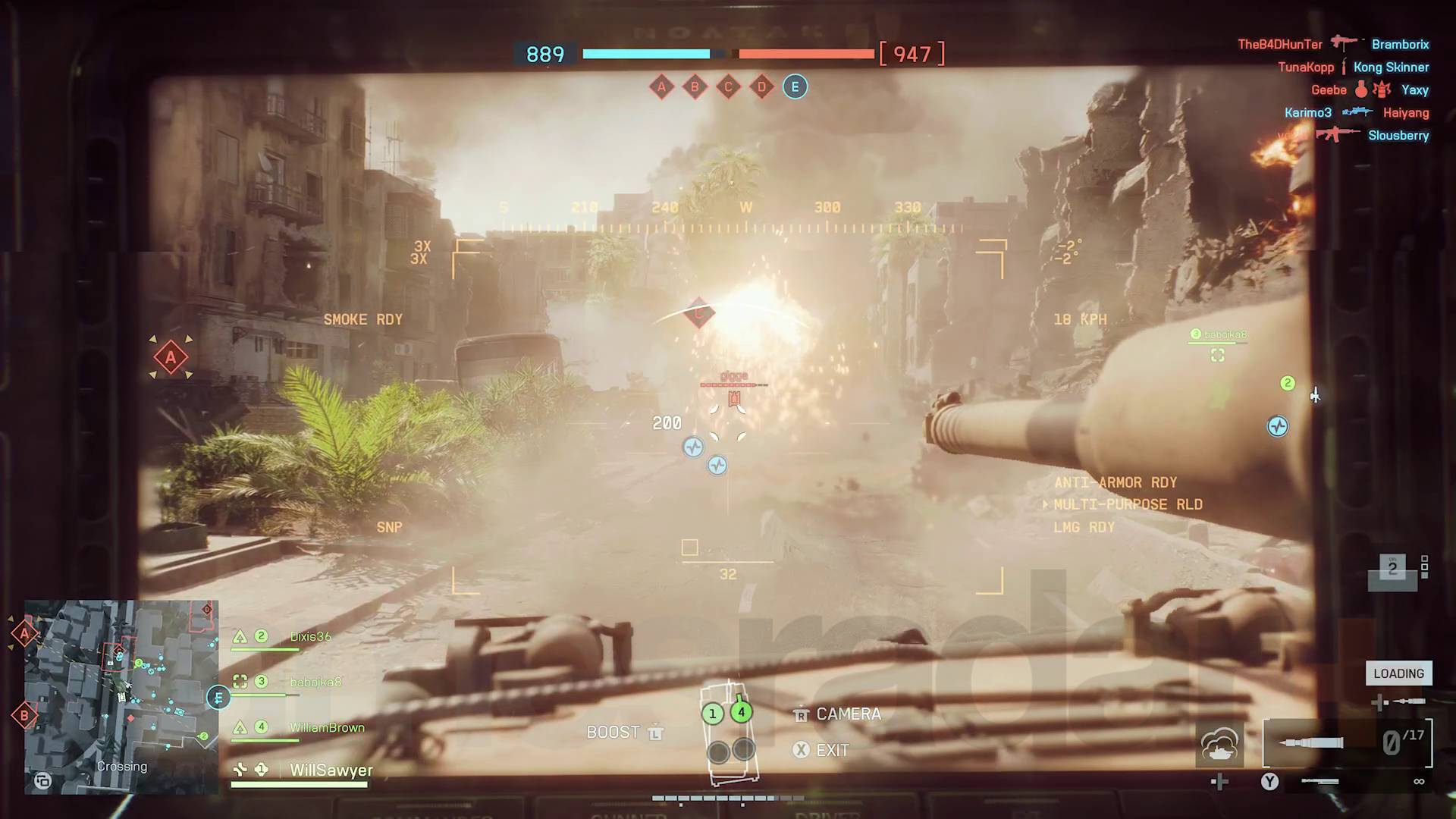Battlefield 6 vehicles m1a2 tank firing at enemy tank in cairo