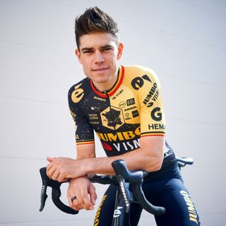Wout van Aert in the Jumbo-Visma 2023 Tour de France special jersey