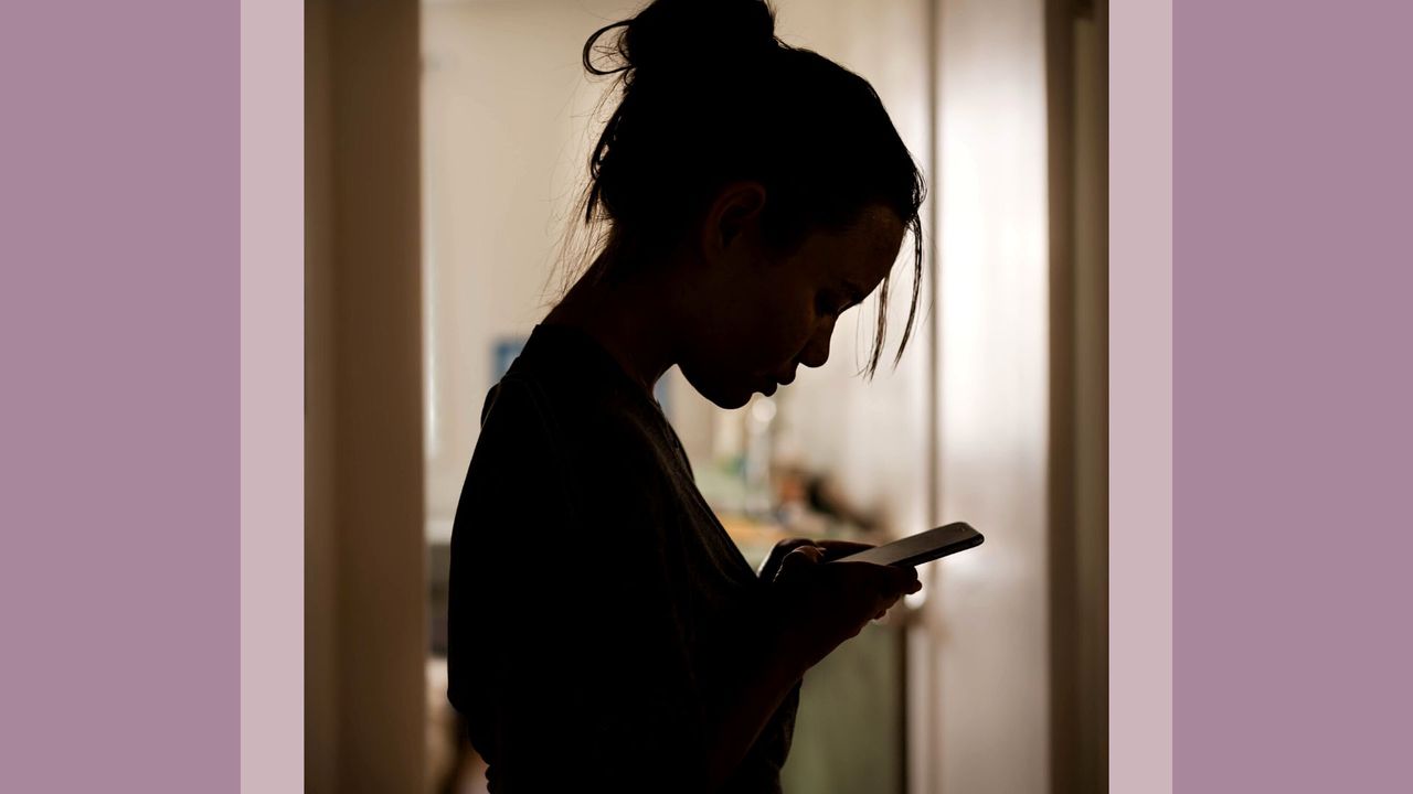 What is the dark psychology trend? Pictured: Silhouette of a gloomy girl getting a serious message