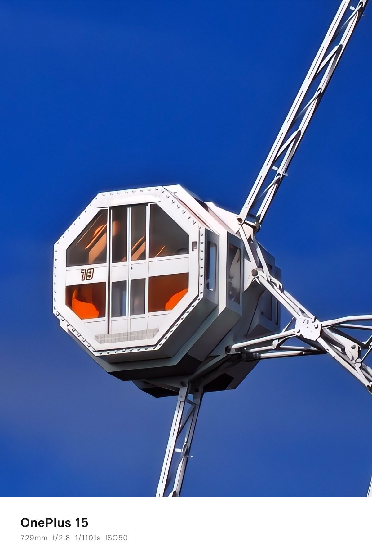 Close-up of a pod on a Ferris wheel