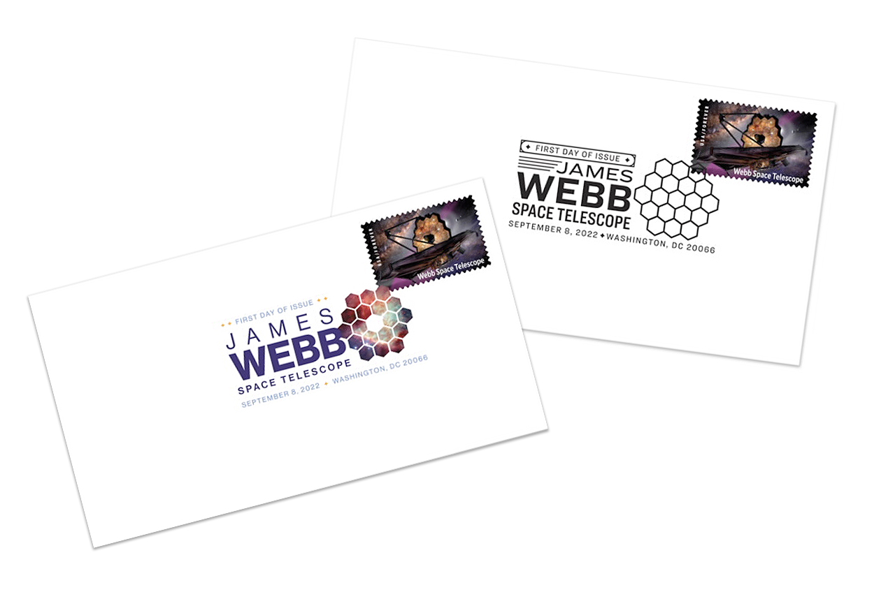 First day of issue and digital color postmark covers are now for pre-sale for the release of the Webb Space Telescope stamp.
