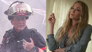 Owen on a call on 9-1-1: Lone Star, Dixie with a cigarette in her hand on 9-1-1: Nashville.