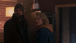 O-T Fagbenle and Elisabeth Moss in The Handmaid's Tale
