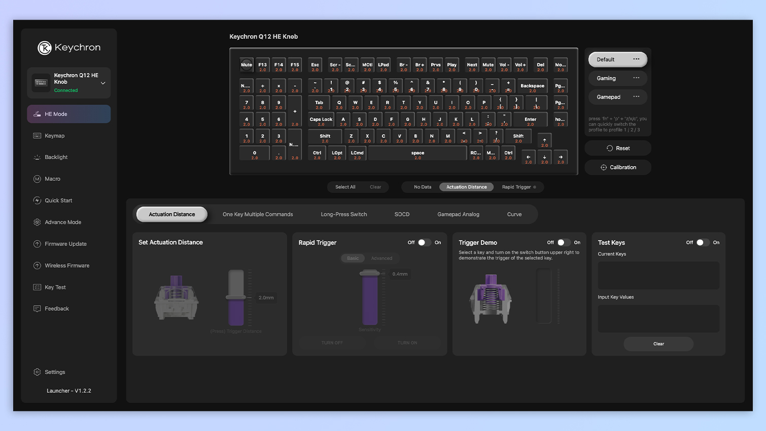 A screenshot of Keychron Launcher