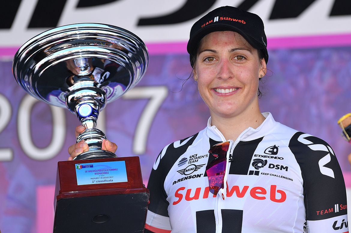 Stage winner Lucinda Brand (Sunweb)