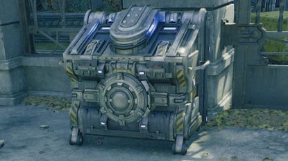 A Supply Cache where you can equip the best Gears of War E-Day weapon mods