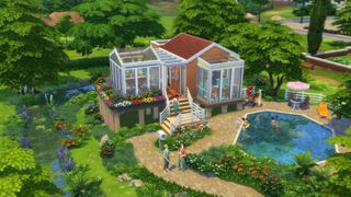 The Sims 4 tiny living - a tiny house in a grassy lot