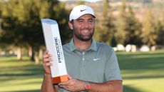 Scottie Scheffler with the Procore Championship trophy