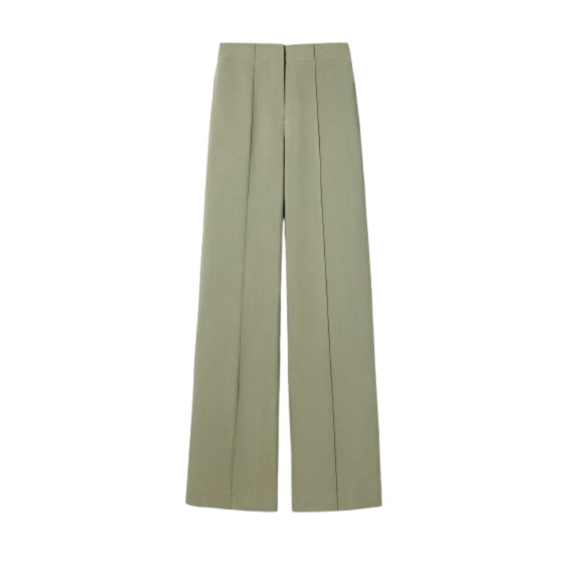LILYSILK, Silk-Wool Twill Flare Pants