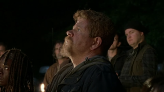 Abraham in The Walking Dead before he is killed.