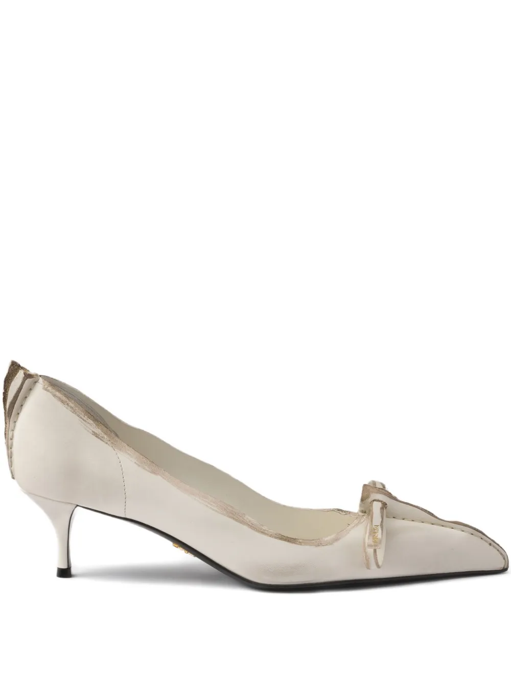 Prada 55mm Antiqued Leather Pumps | 36