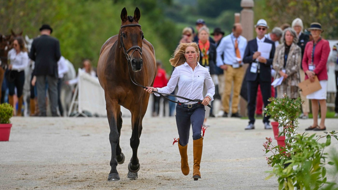 Rosalind CANTER riding LORDSHIPS GRAFFALO for GBR during the 1st Horse Inspection at the FEI Eventing European Championship in Haras du Pin in Normandy in France between the 9th-13th August 2023