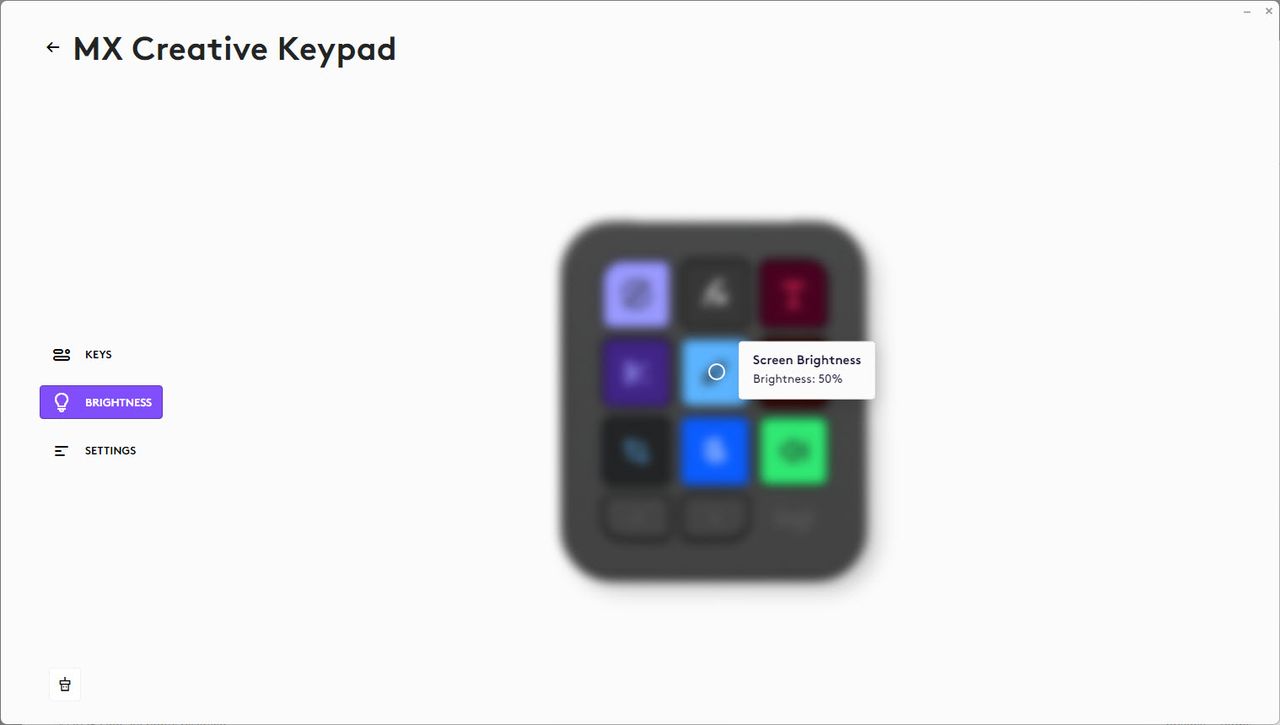 Logitech MX Creative Console Logi Options+ software customise Keypad