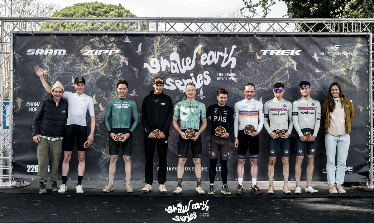 Men's GC podium at 2025 Santa Vall