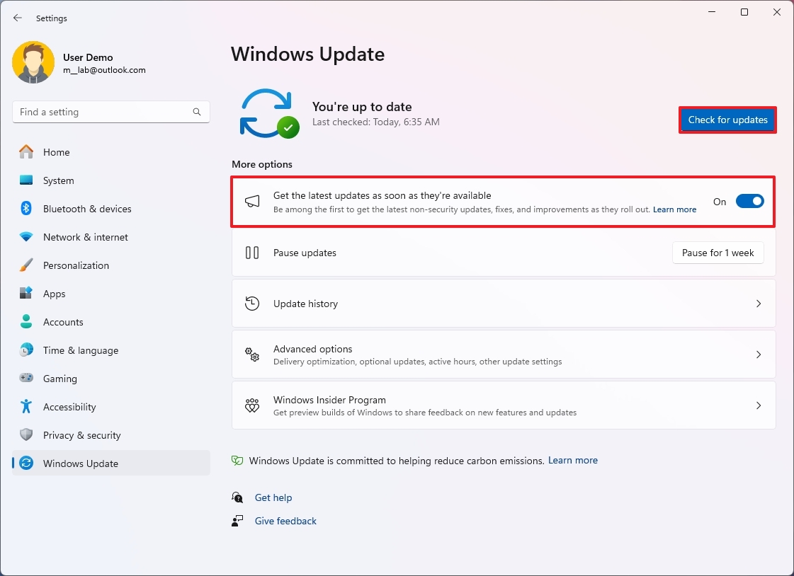 Windows 11 update install