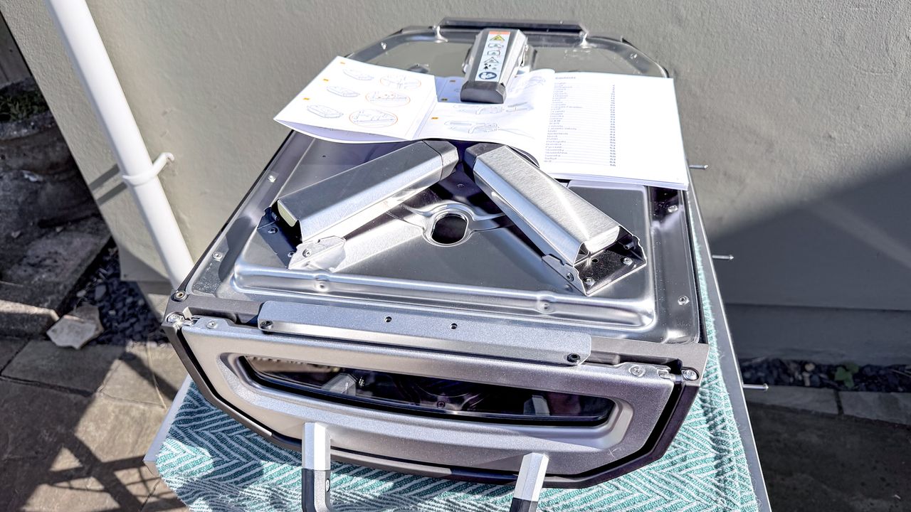 Ooni Karu 2 pizza oven being built
