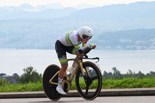 ZURICH SWITZERLAND SEPTEMBER 22 Grace Brown of Team Australia sprints during the 97th UCI Cycling World Championships Zurich 2024 Womens Elite Individual Time Trial a 299km one day race from Gossau to Zrich on September 22 2024 in Zurich Switzerland Photo by Dario BelingheriGetty Images