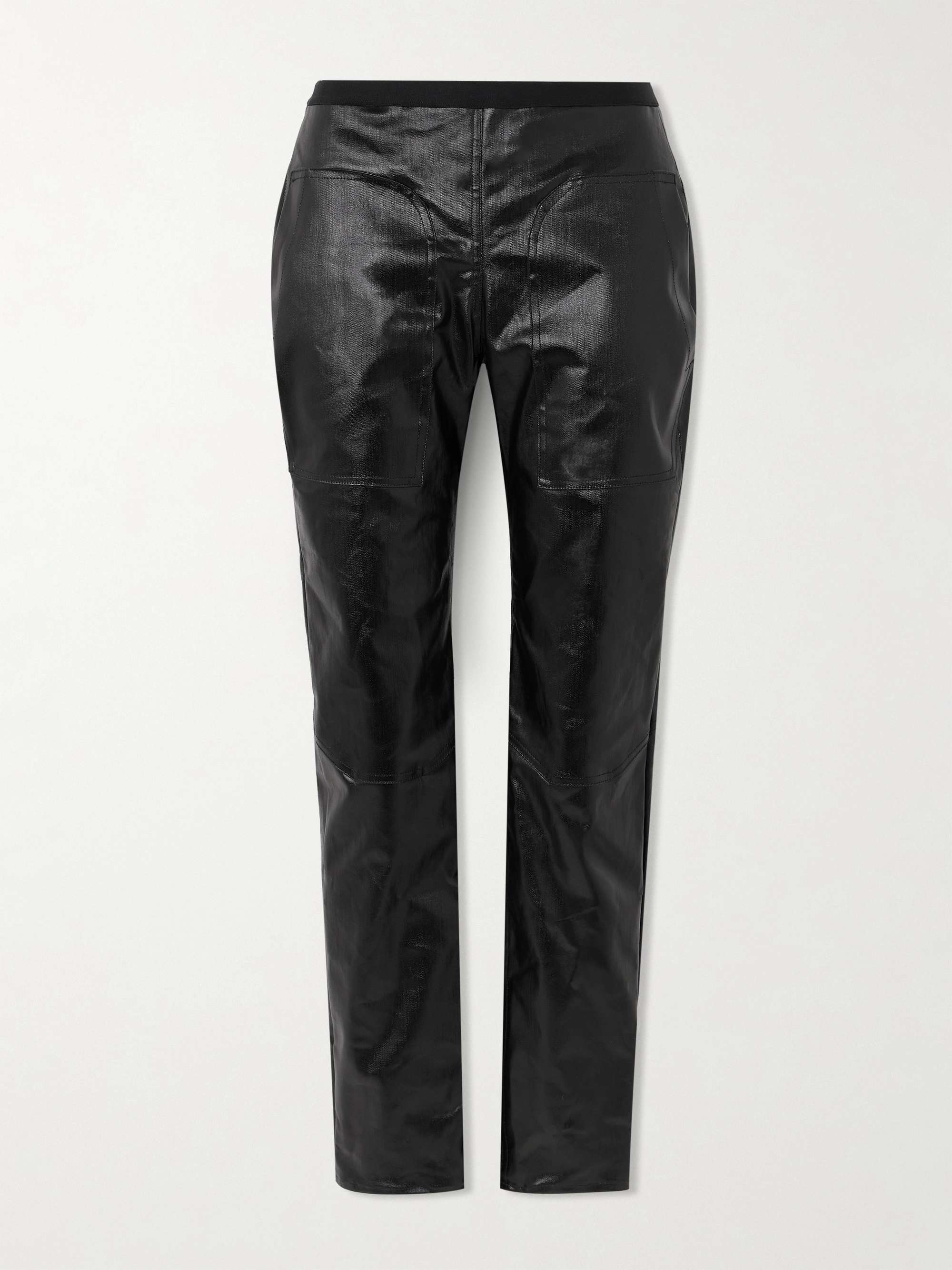 Coated Low-Rise Skinny Jeans
