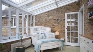 Lean to conservatory with seating area and radiator