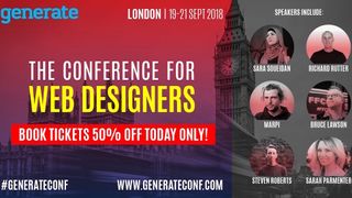 An image promoting the Generate London 2018 flash sale, offering half-price tickets for today only.