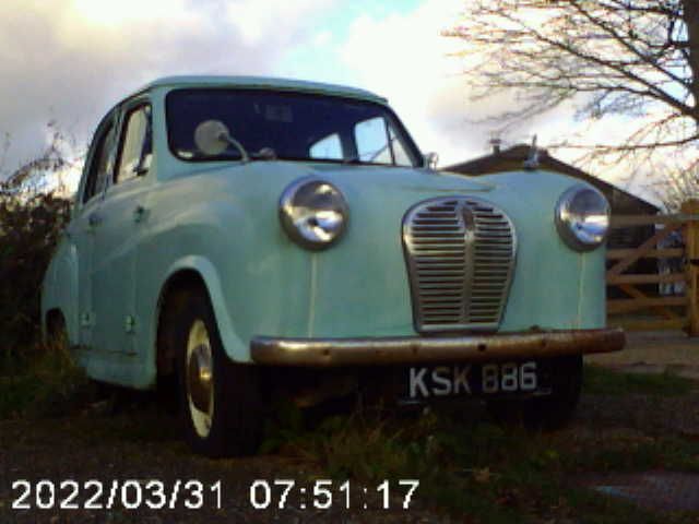 Photo of a classic car taken with $10 kids camera