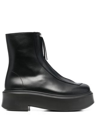 Zip-Front Ankle Boots