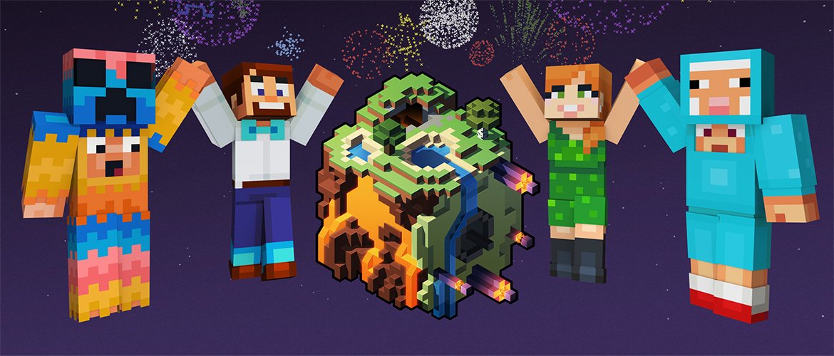 Minecraft News on X: A #MINECONEarth 2017 Skin Pack is available