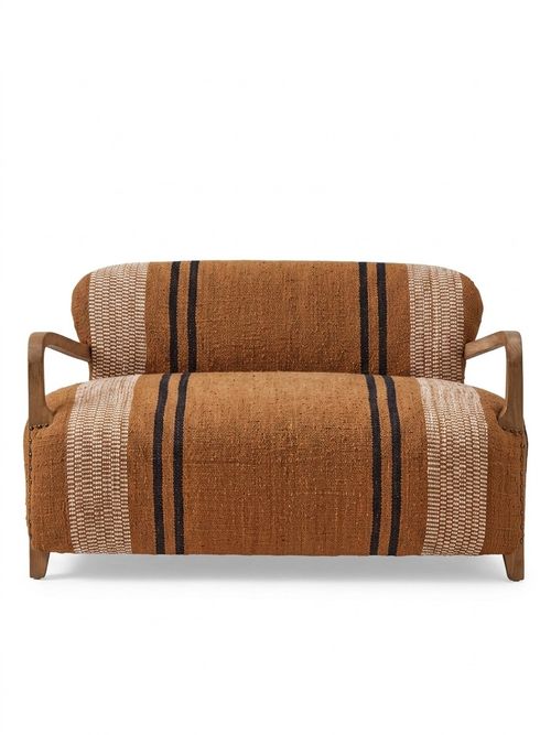 Aviator Striped Cotton Rug Loveseat