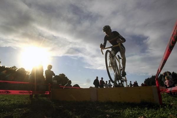 Arnaud Jouffroy (France) hops a barrier.