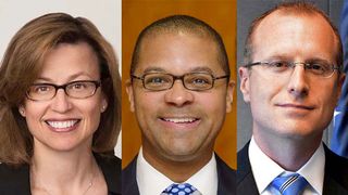 (From l): FCC nominees Anna Gomez, Geoffrey Starks and Brendan Carr 