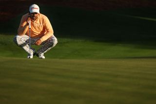 Anirban Lahiri on the putting green