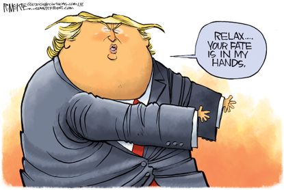 Political Cartoon U.S. Trump Iran war&nbsp;
