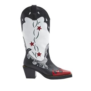 River Island black and white cowboy boots