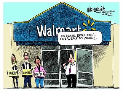Editorial cartoon Walmart