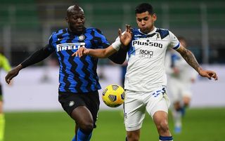 Romelu Lukaku and Cristian Romero